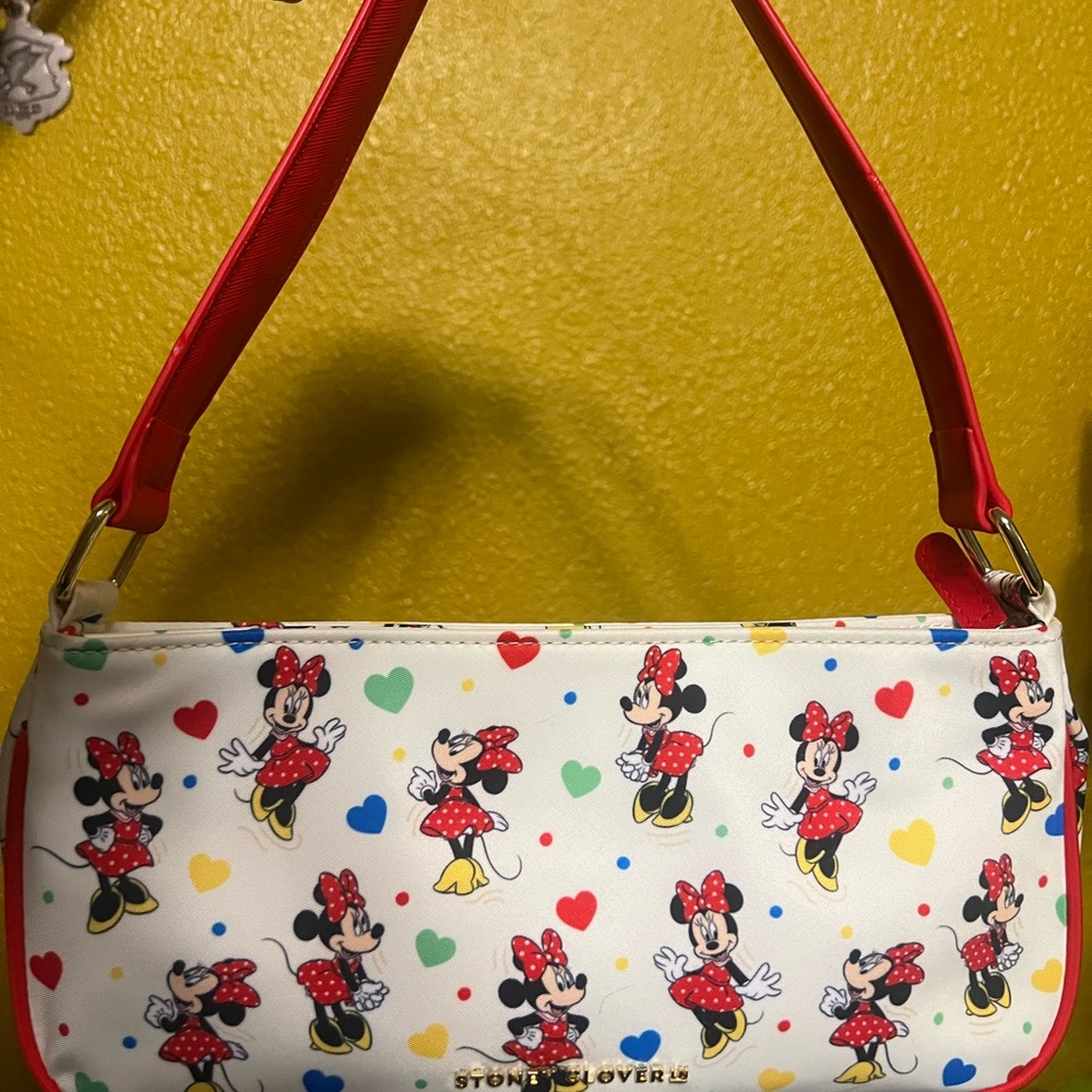 Stoney Clover Lane Minnie Mouse Heart Shoulder Bag